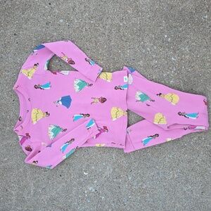 Gap × Disney Princess Pink Organic Cotton PJ Set Size 5